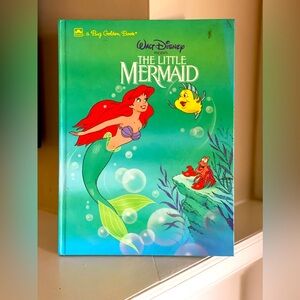Vintage Disney’s The Little Mermaid Big Golden Book Vintage 1992 Hardcover